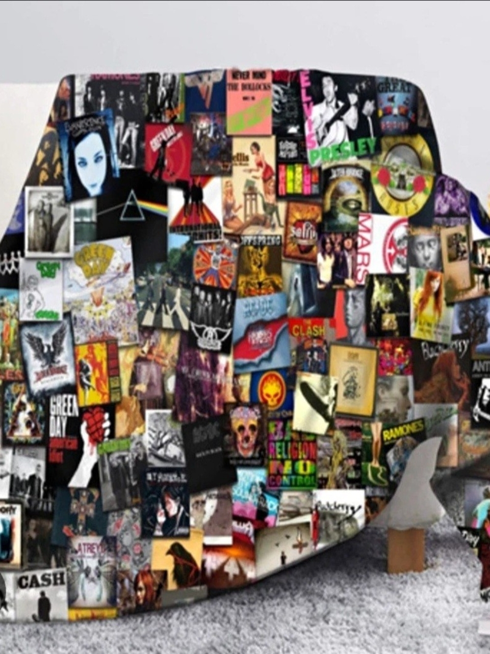 Music Covers Throw Blanket